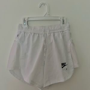 white nike athletic shorts
